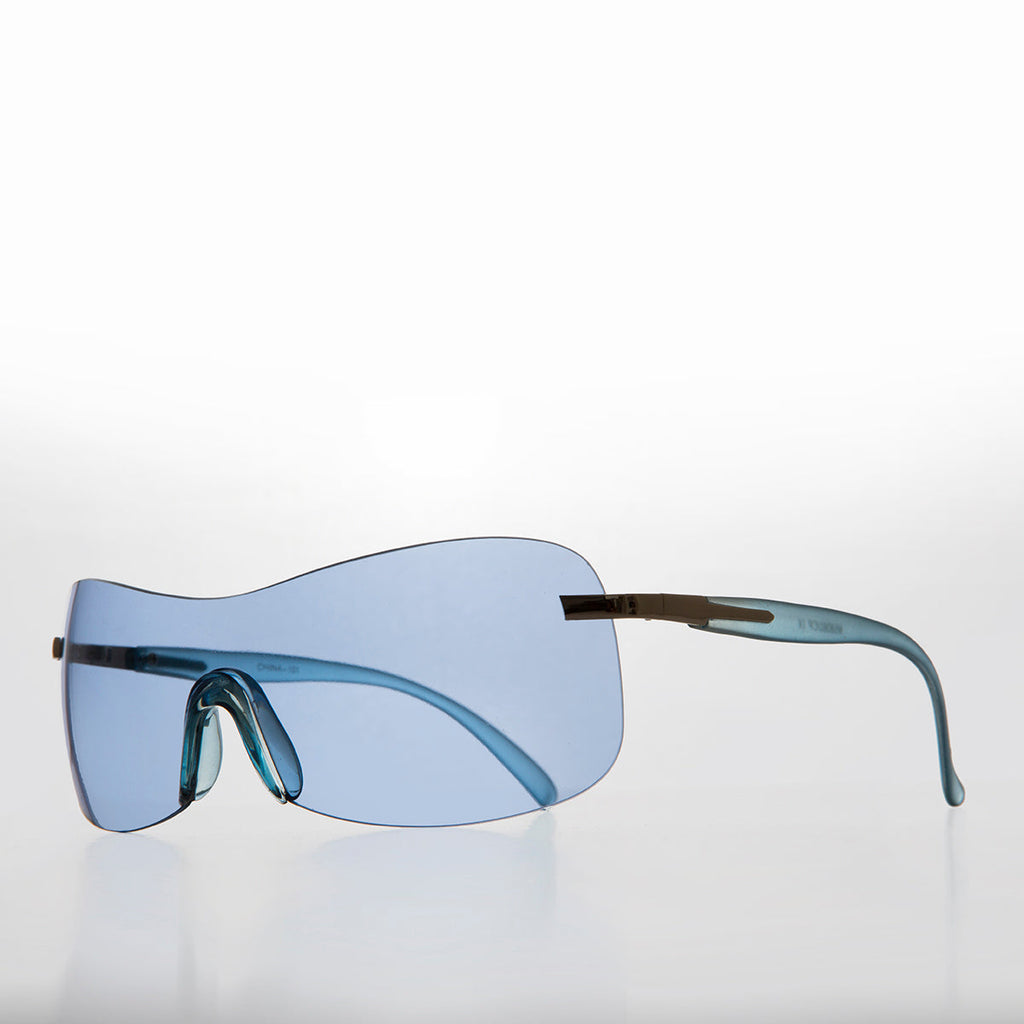 Mono Lens Shield Vintage Sunglasses - Blazer