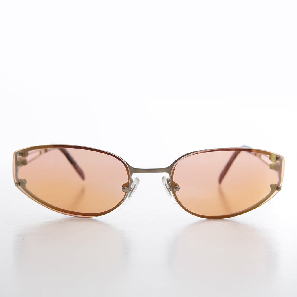 Oval Y2k Wrap Around Sunglasses - Rickey