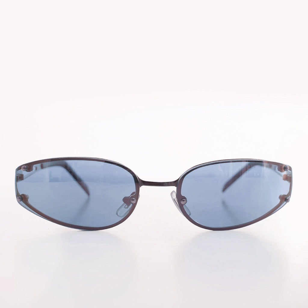 Oval Y2k Wrap Around Sunglasses - Rickey